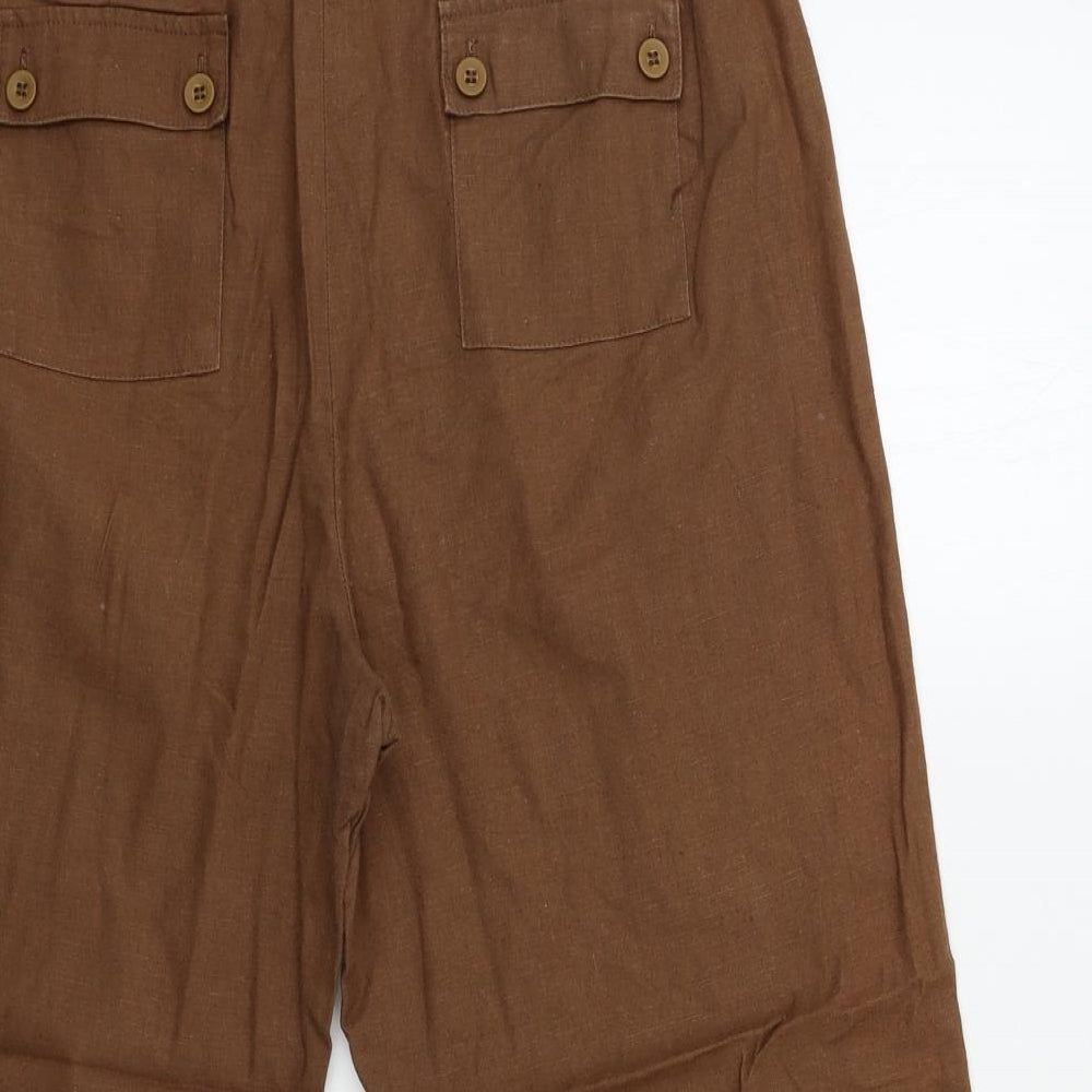 CMD Womens Brown   Cropped Trousers Size 14 L20 in