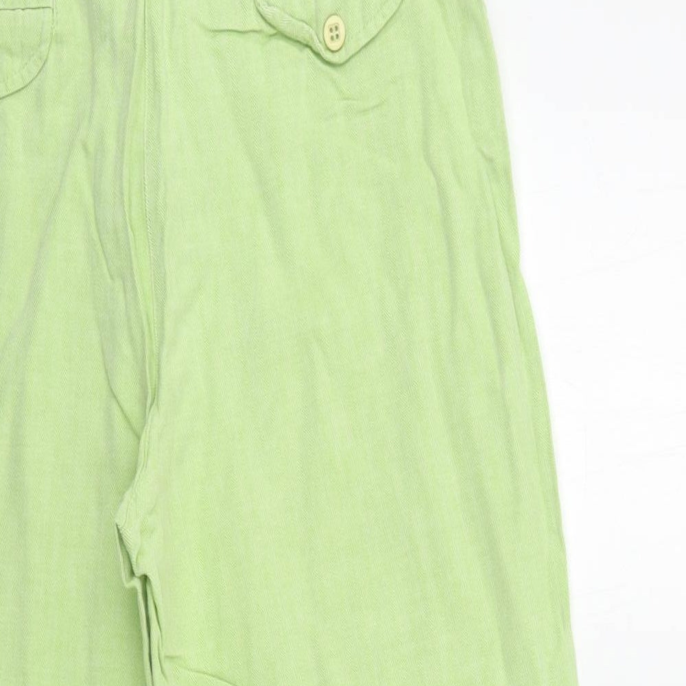 Per Una Womens Green   Cropped Trousers Size 14 L23 in