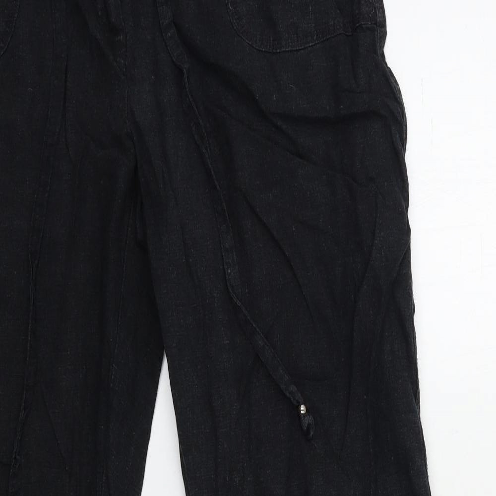 Papaya Womens Black   Trousers  Size 12 L30 in