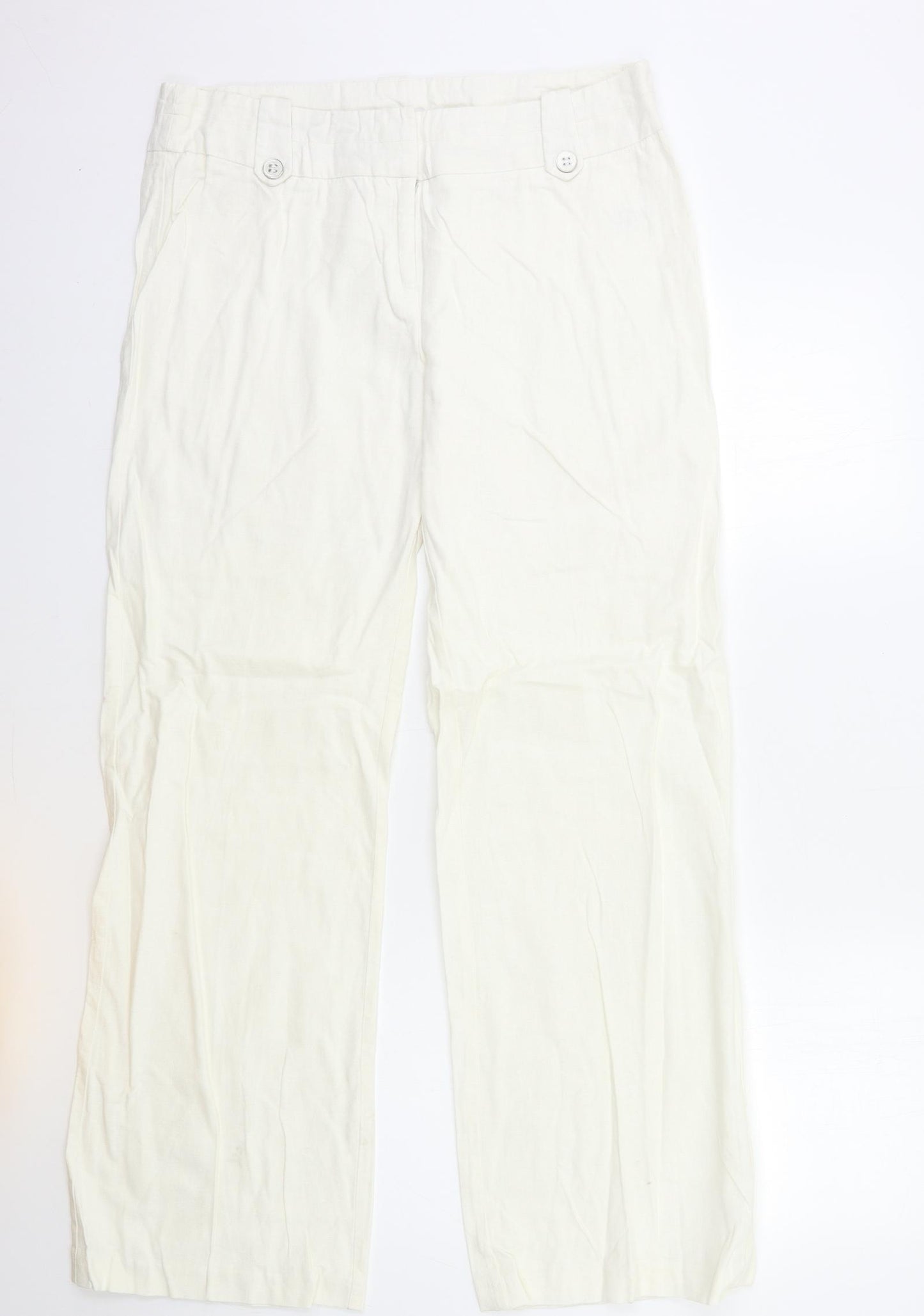 George Womens White   Trousers  Size 14 L31 in