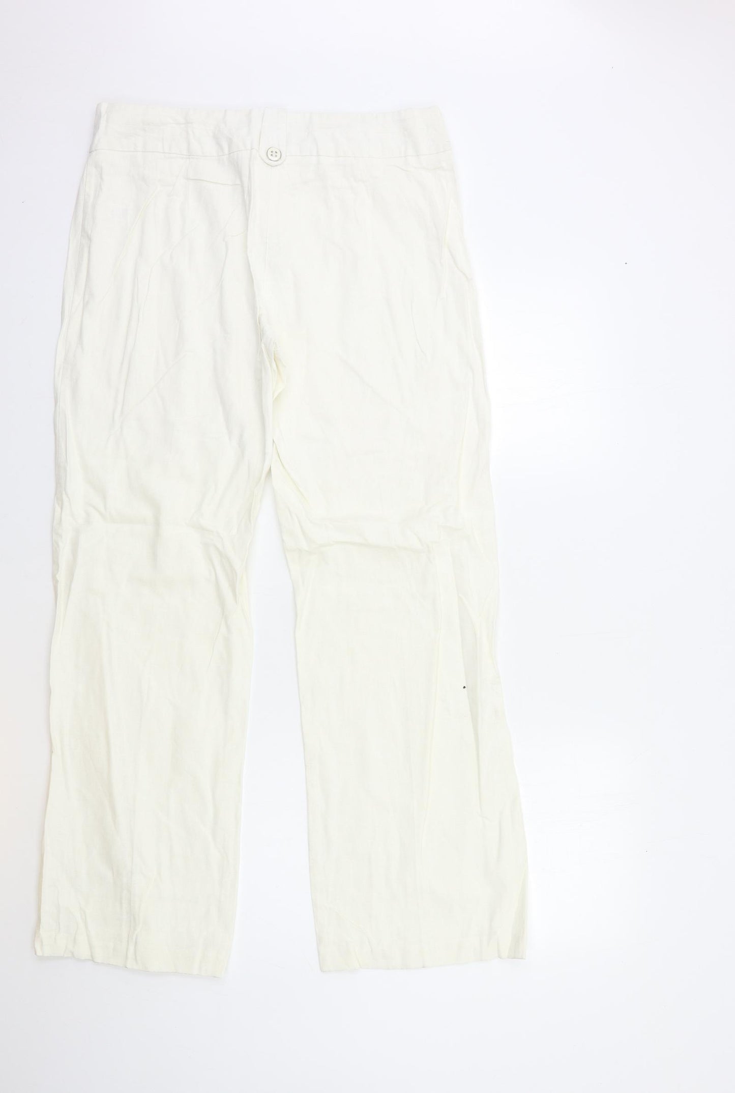 George Womens White   Trousers  Size 14 L31 in