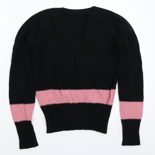 Lee Womens Black  Knit Pullover Jumper Size M