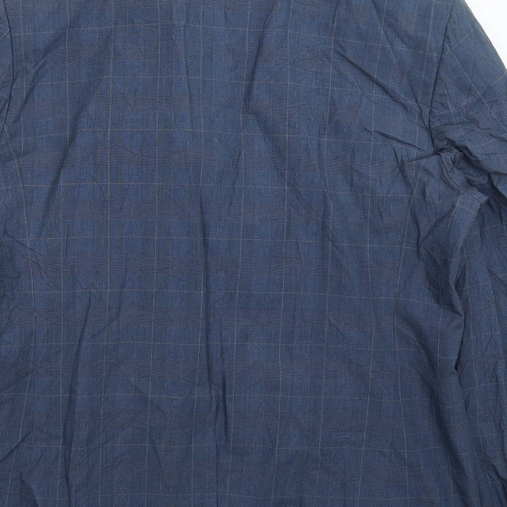 French Connection Mens Blue Check  Jacket Suit Jacket Size 44