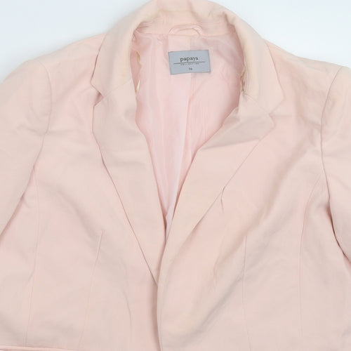 Papaya Womens Pink   Jacket Blazer Size 16