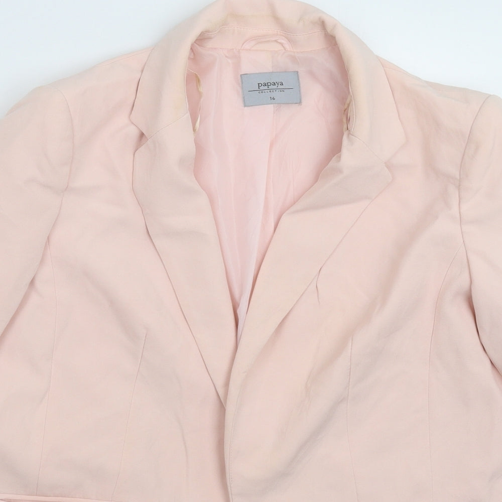 Papaya Womens Pink   Jacket Blazer Size 16