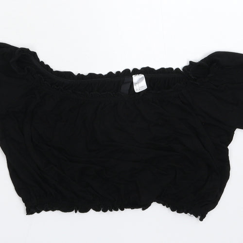 Divided Womens Black   Cropped T-Shirt Size M