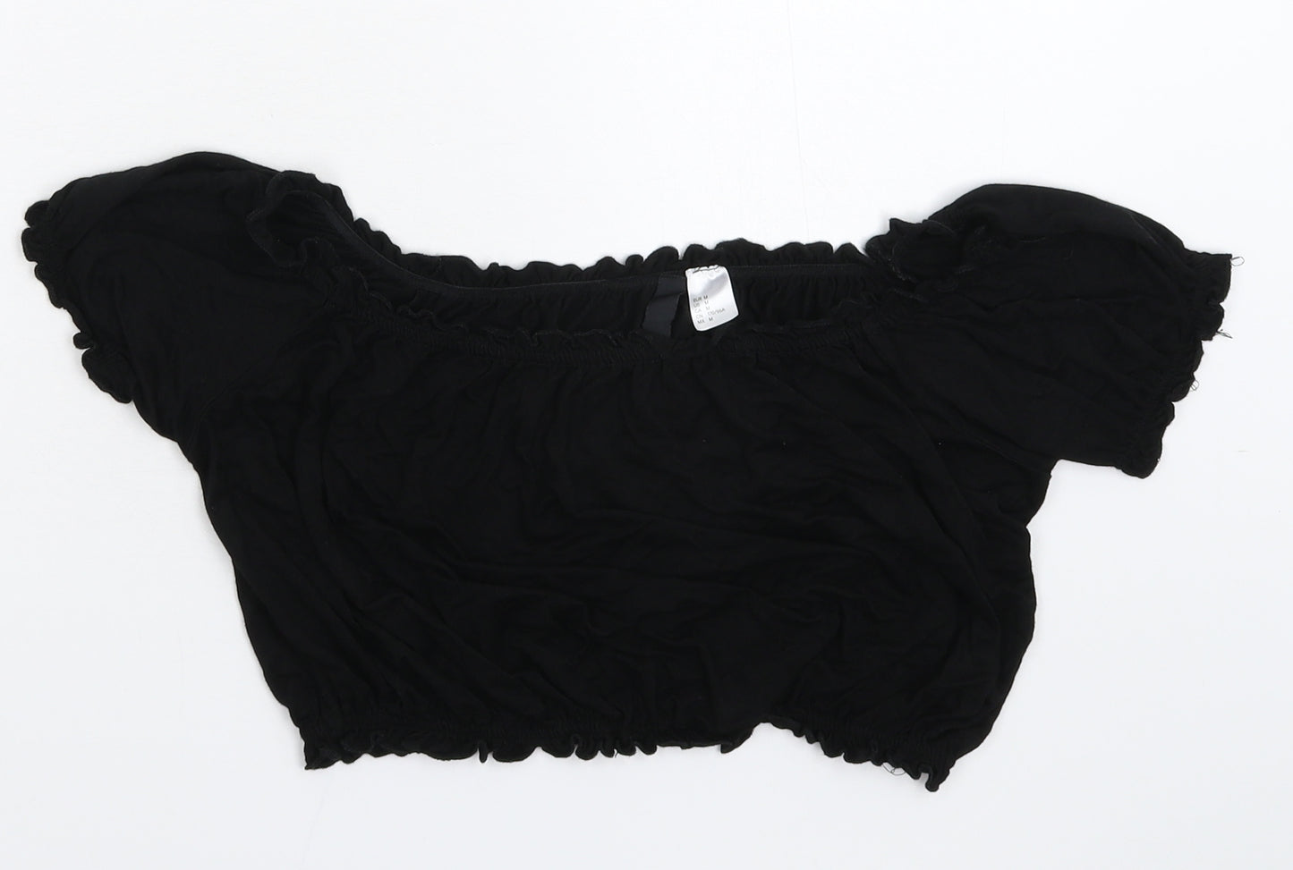 Divided Womens Black   Cropped T-Shirt Size M