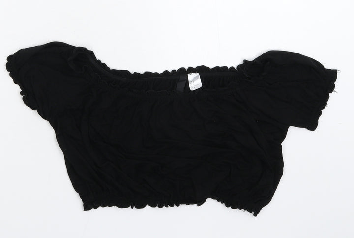 Divided Womens Black   Cropped T-Shirt Size M