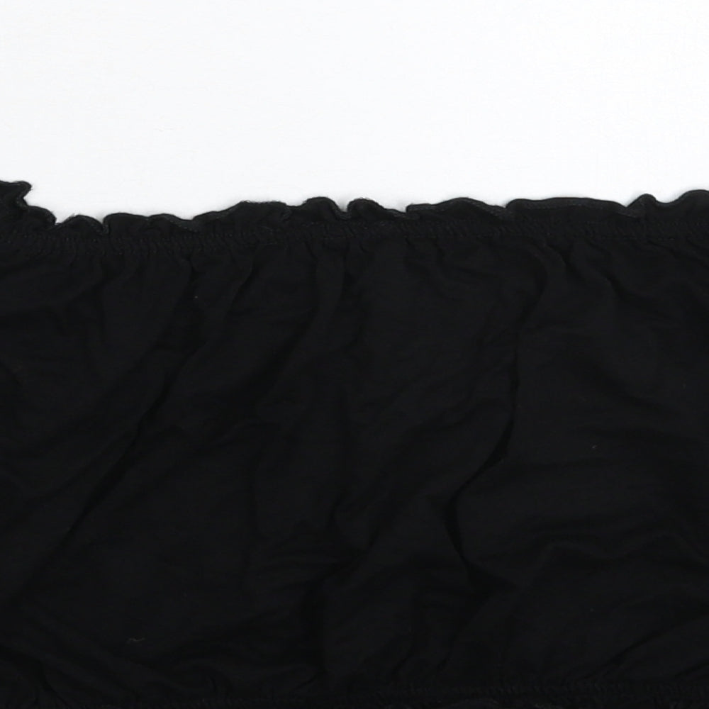 Divided Womens Black   Cropped T-Shirt Size M