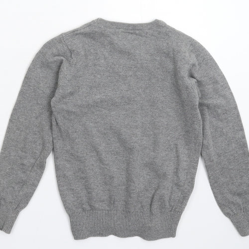 Luke Boys Grey  Knit Pullover Jumper Size 8-9 Years