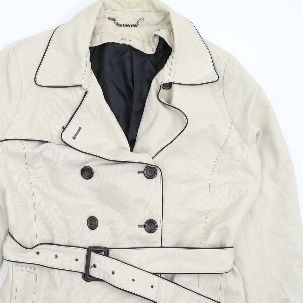 Preworn Womens Beige   Pea Coat Coat Size XL