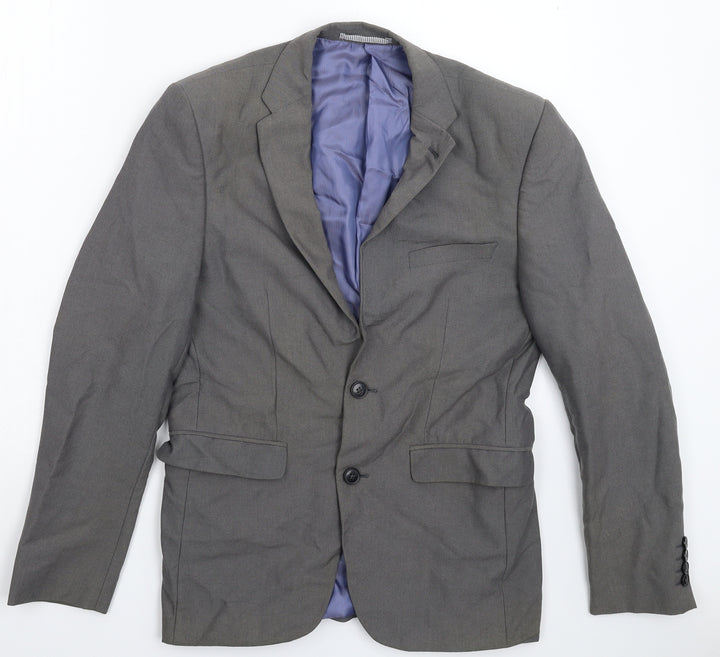 Burton Mens Grey Jacket Suit Jacket Size 36