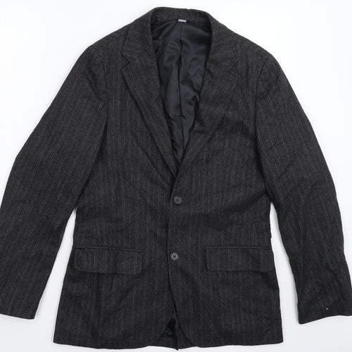 Gap Mens Grey Striped  Jacket Suit Jacket Size XS