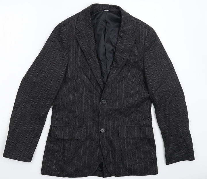 Gap Mens Grey Striped  Jacket Suit Jacket Size XS
