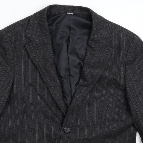 Gap Mens Grey Striped  Jacket Suit Jacket Size XS