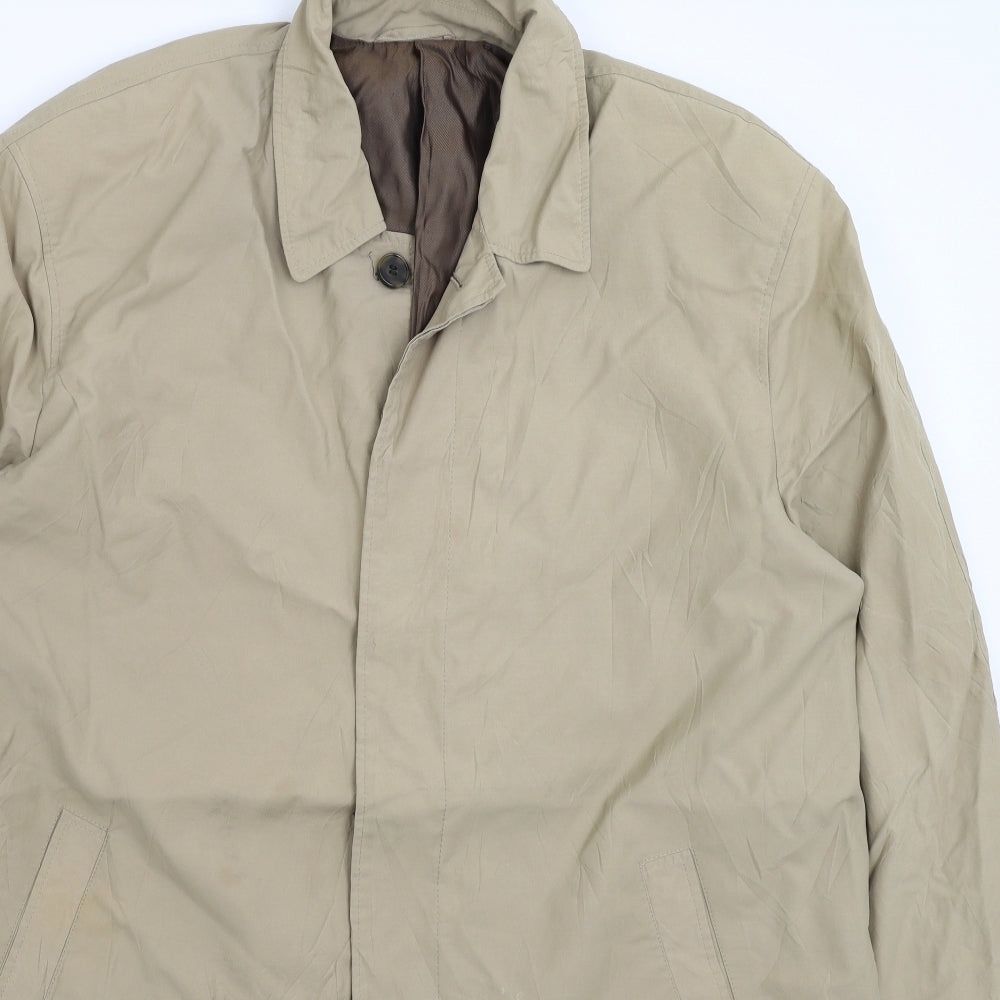 Dehavilland Mens Beige   Overcoat Coat Size XL