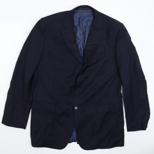Marks and Spencer Mens Blue Striped  Jacket Suit Jacket Size 44