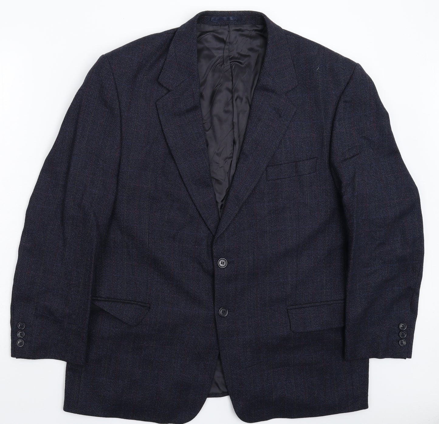 Brook Taverner Mens Blue Striped  Jacket Suit Jacket Size 44