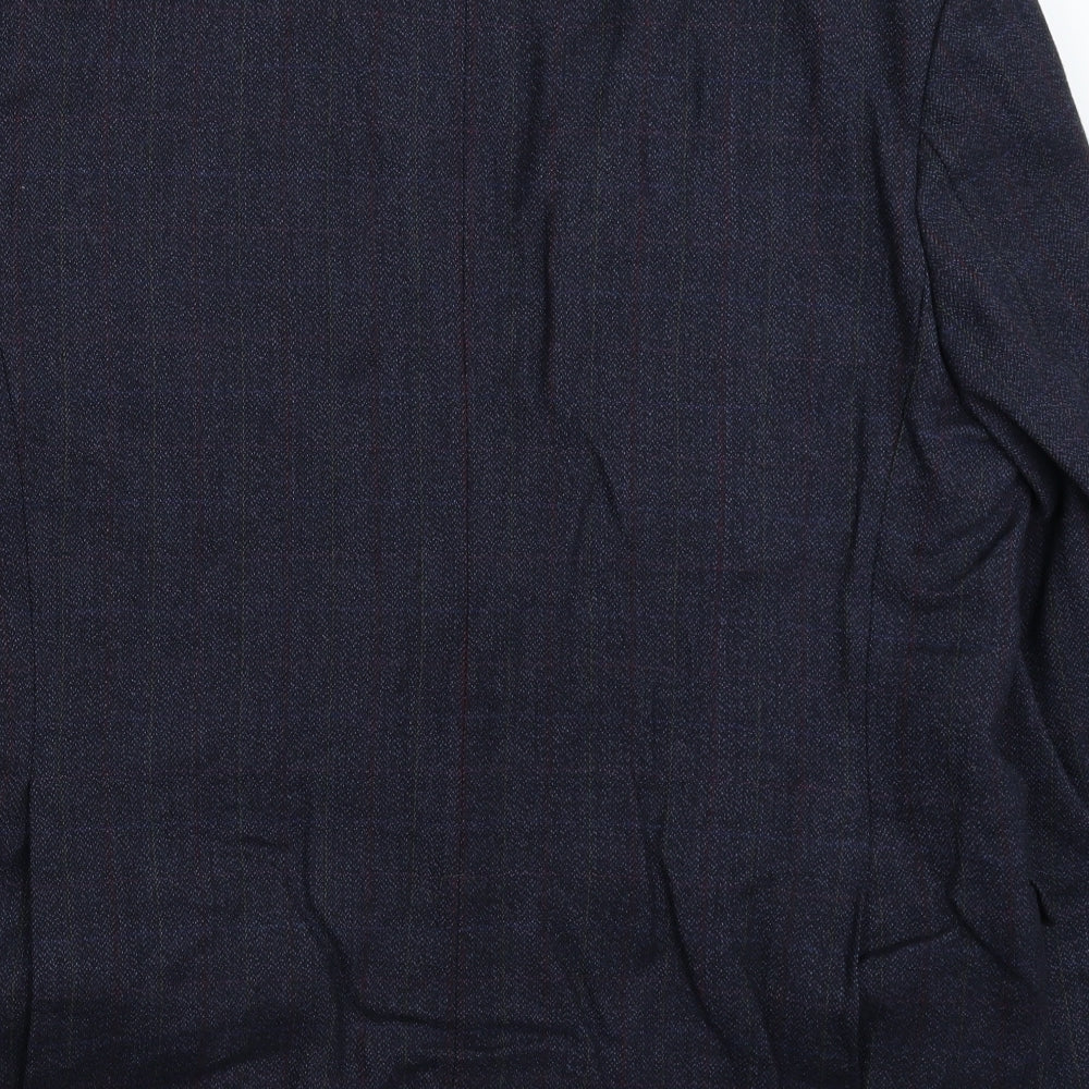 Brook Taverner Mens Blue Striped  Jacket Suit Jacket Size 44