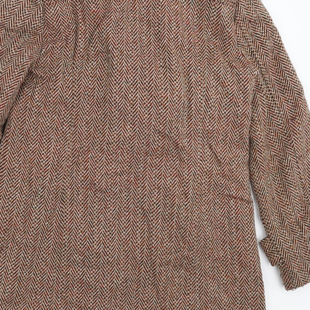 Per Una Womens Beige Herringbone  Pea Coat Coat Size 14