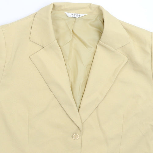 Fosby Womens Beige   Jacket Suit Jacket Size 16