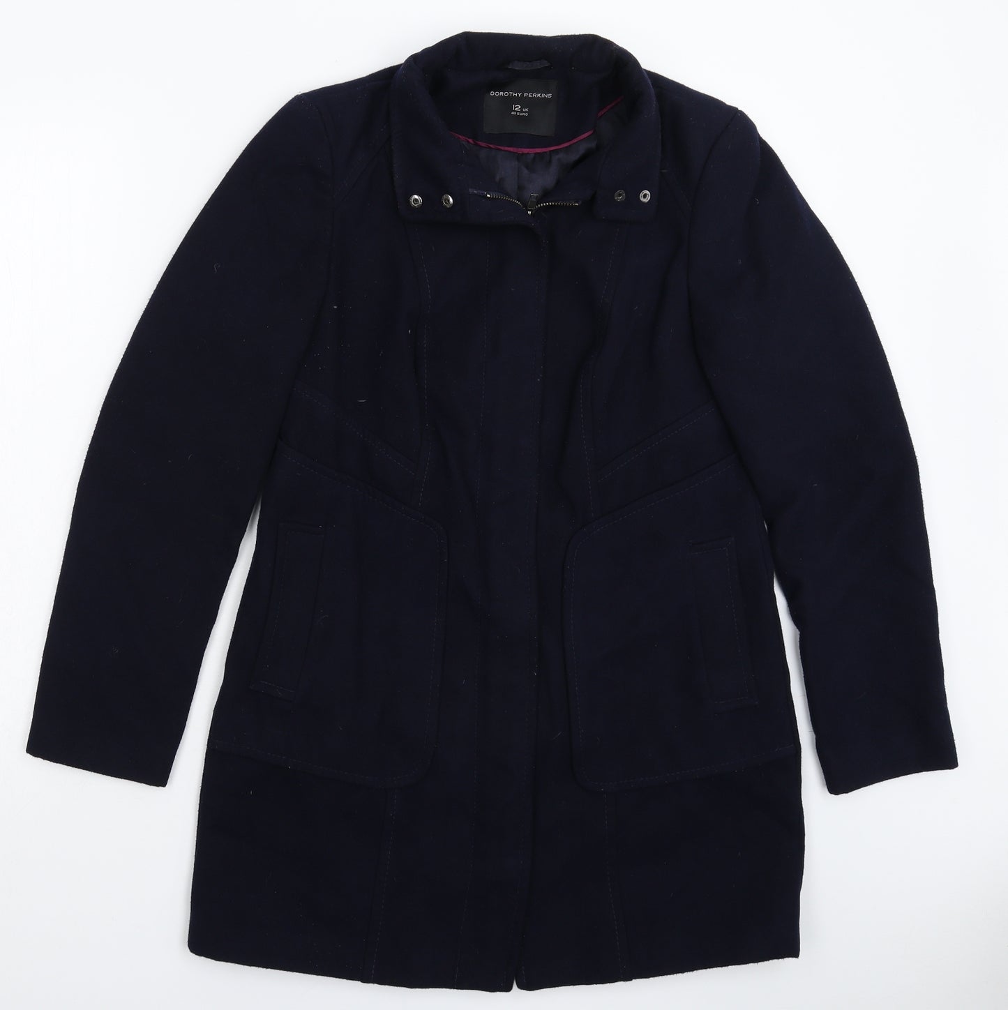 Dorothy Perkins Womens Blue   Pea Coat Coat Size 12