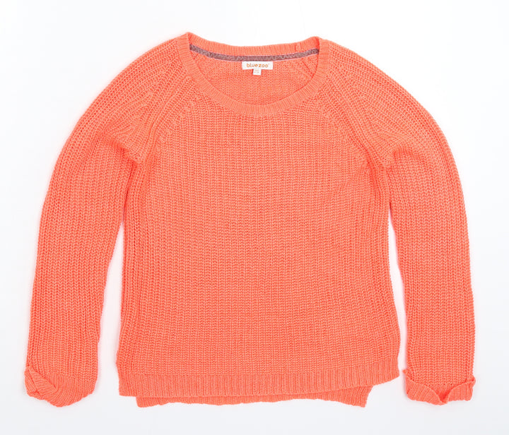 Blue Zoo Girls Pink  Knit Pullover Jumper Size 9-10 Years