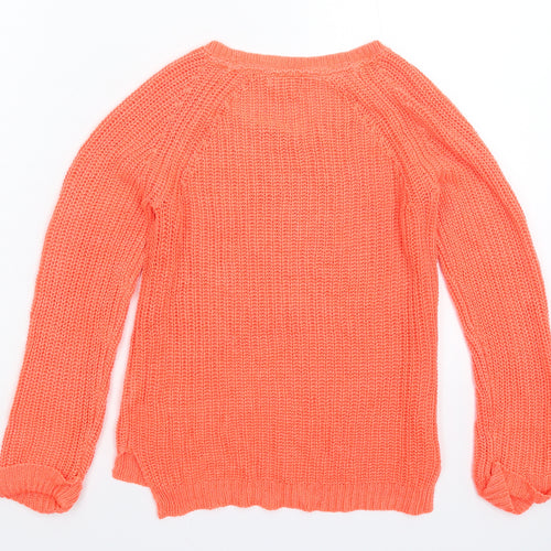 Blue Zoo Girls Pink  Knit Pullover Jumper Size 9-10 Years