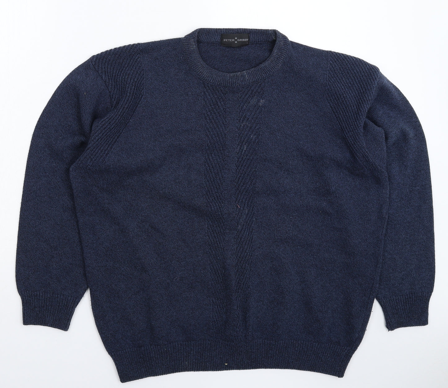 Peter Gribby Mens Blue  Knit Pullover Jumper Size L