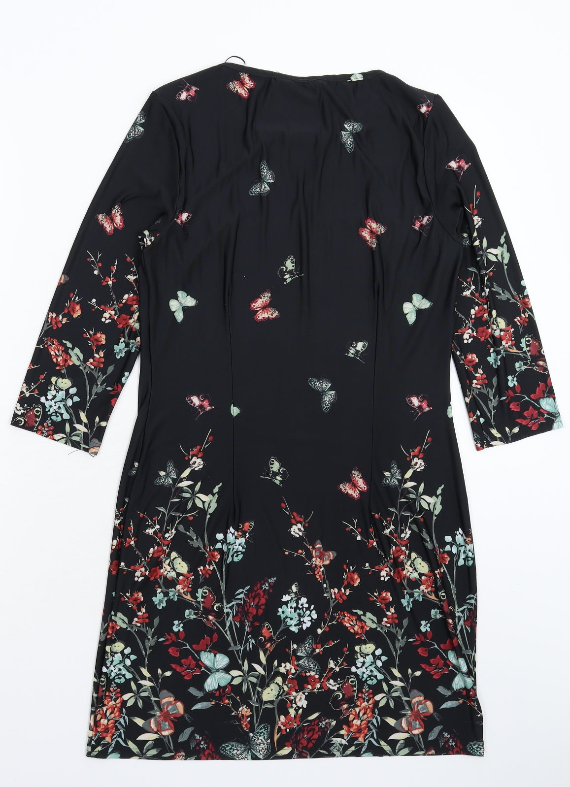 F&F Womens Black Floral  Mini  Size 10