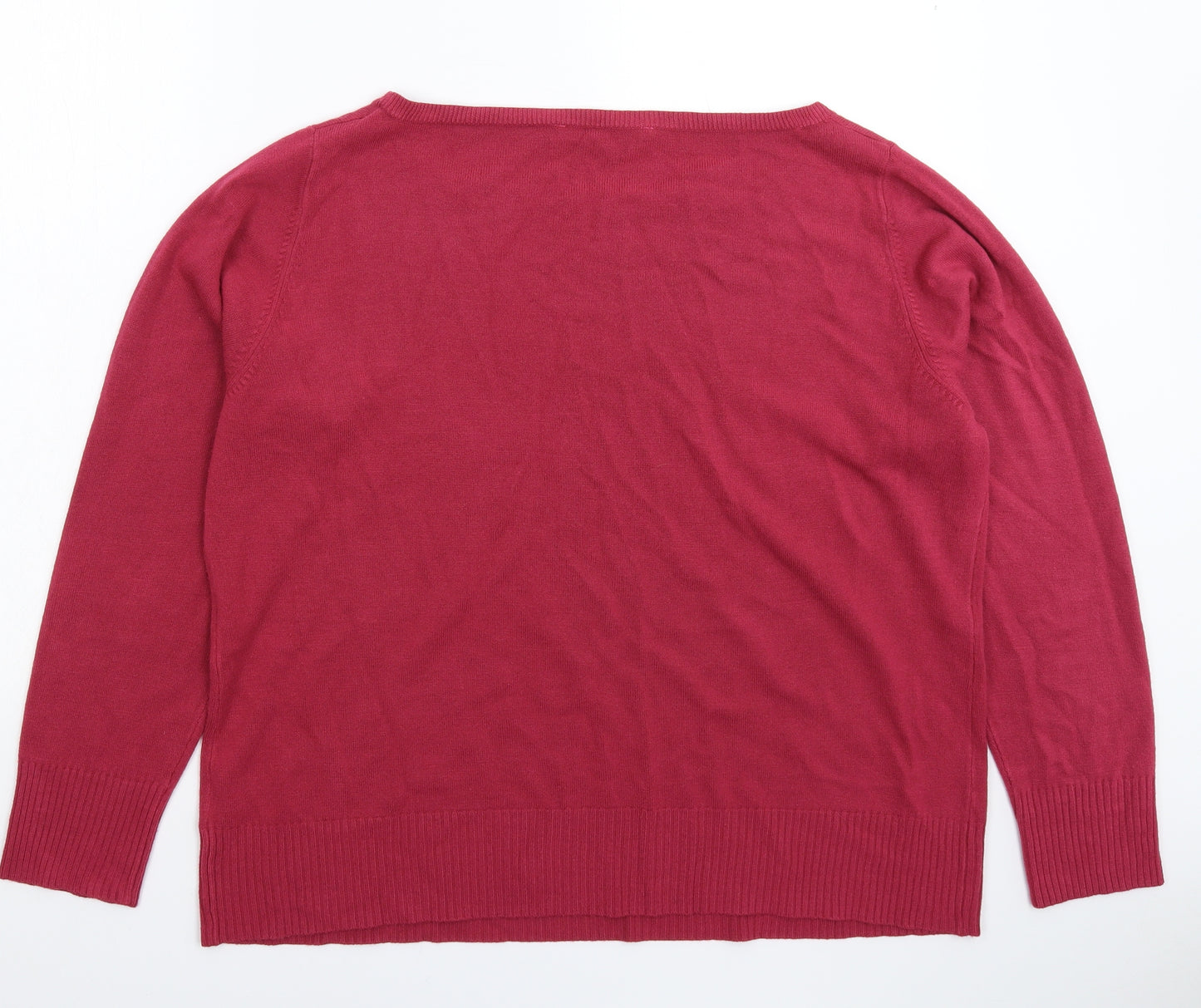 East Coast Womens Pink  Knit Pullover Jumper Size 24