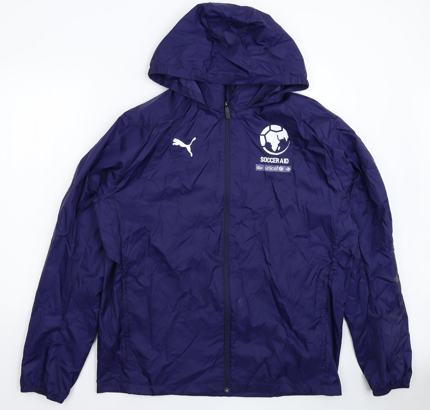 PUMA Mens Blue   Rain Coat Coat Size XL