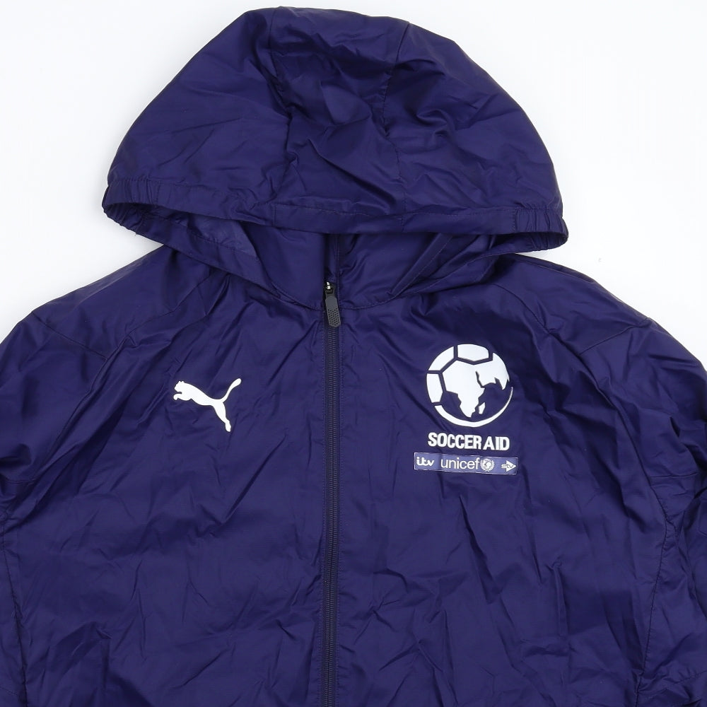 PUMA Mens Blue   Rain Coat Coat Size XL