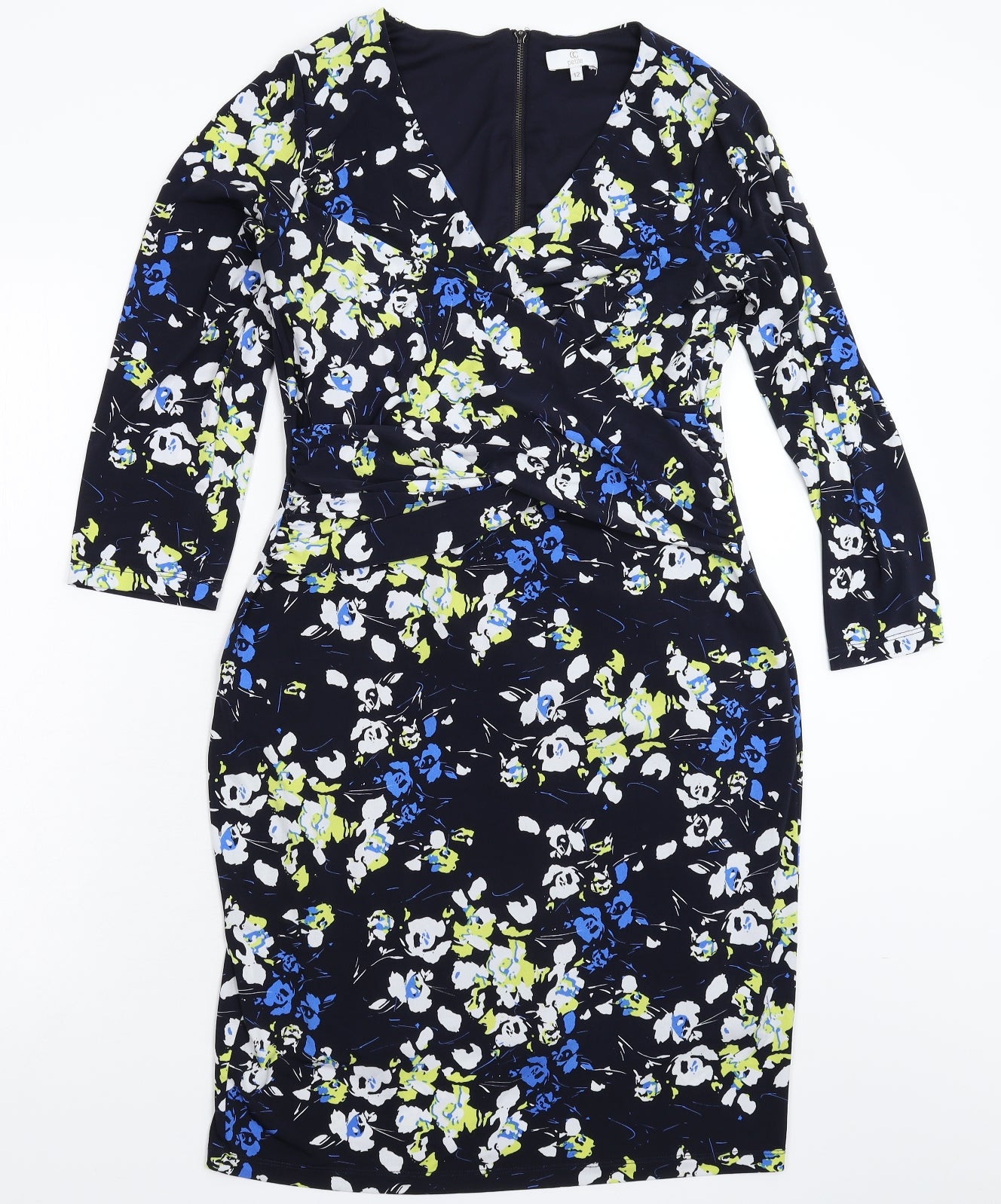 Country Casuals Womens Blue Floral  Bodycon  Size 12
