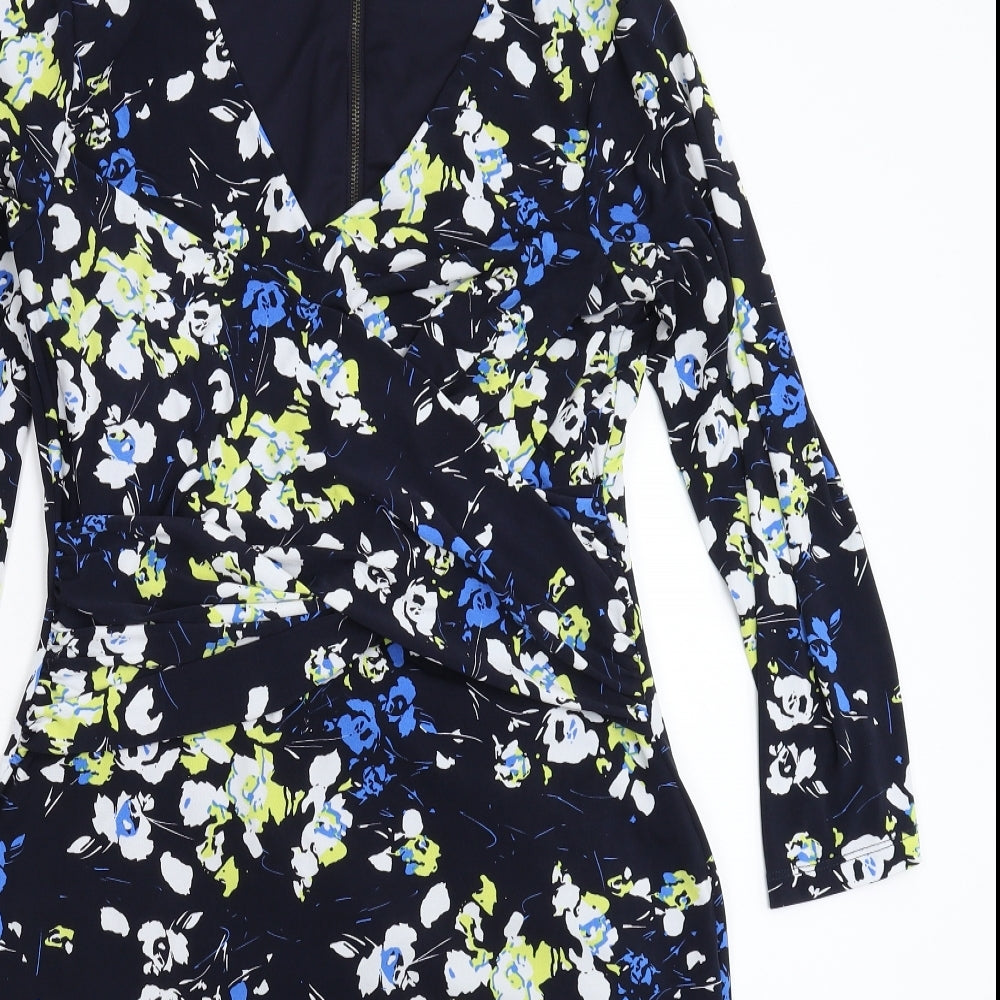 Country Casuals Womens Blue Floral  Bodycon  Size 12