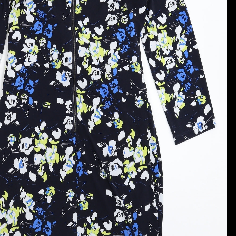 Country Casuals Womens Blue Floral  Bodycon  Size 12