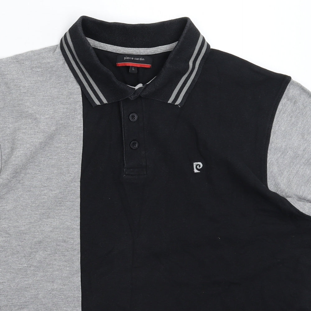 Pierre Cardin Mens Black    Polo Size L