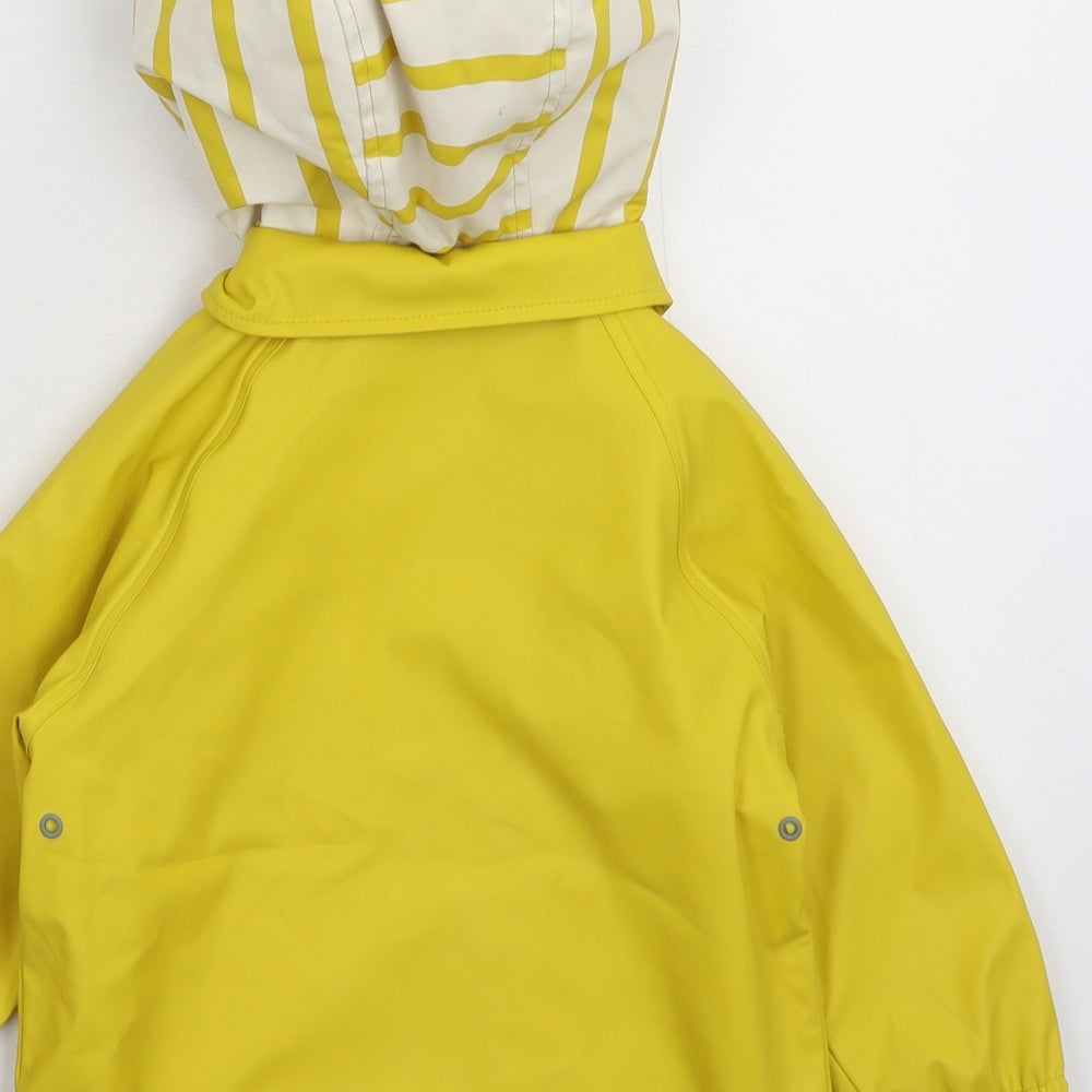 Zara Boys Yellow Striped  Rain Coat Coat Size 2-3 Years