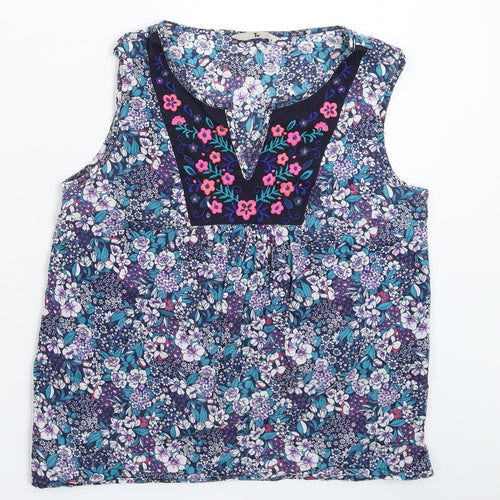 TU Womens Multicoloured Floral  Basic Tank Size 8