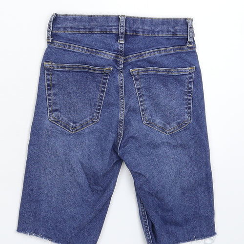 Topshop Womens Blue  Denim Bermuda Shorts Size 25 in