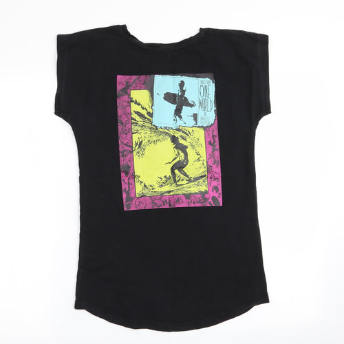 salt rock Womens Black   Basic T-Shirt Size 10