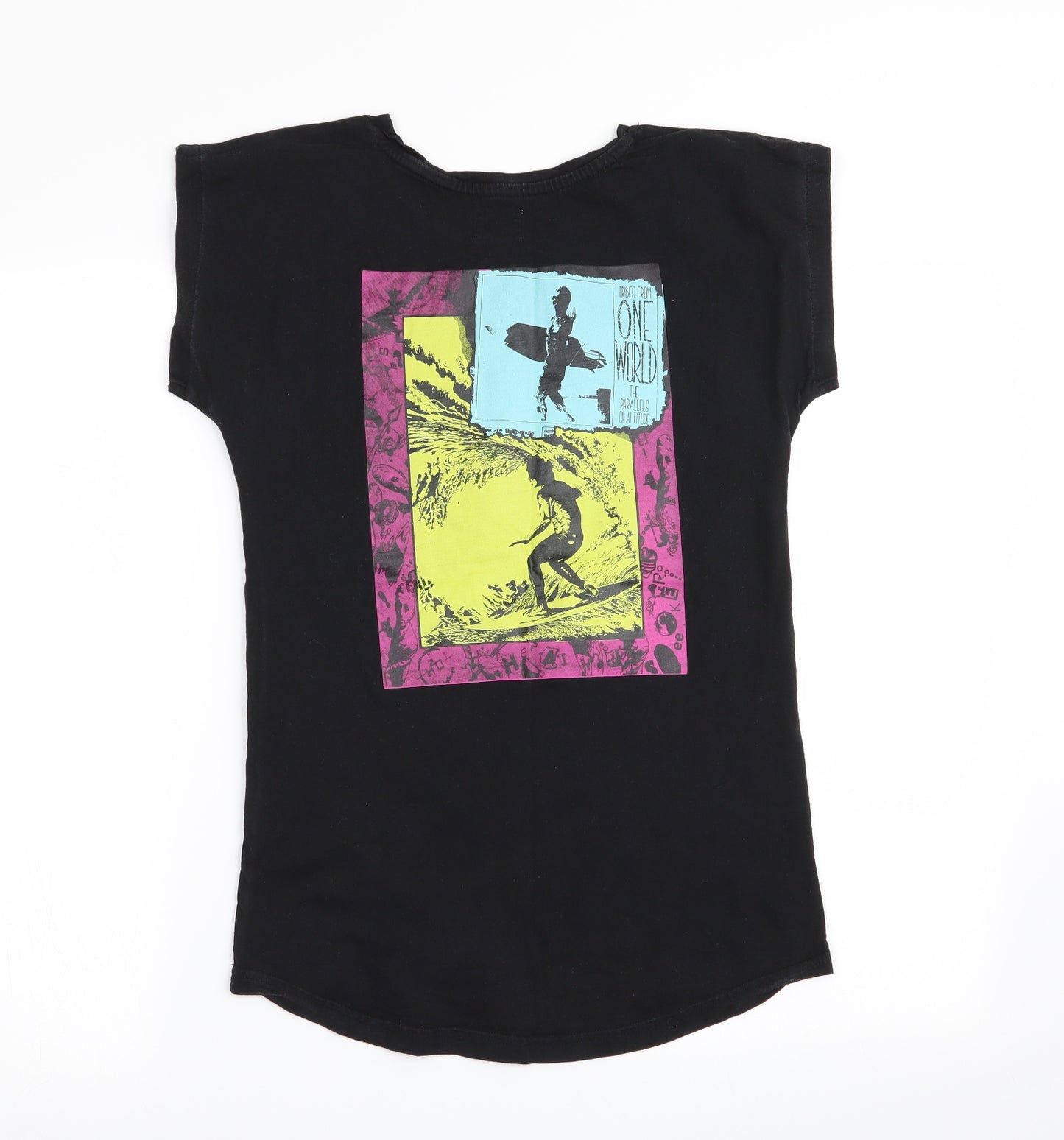 salt rock Womens Black   Basic T-Shirt Size 10