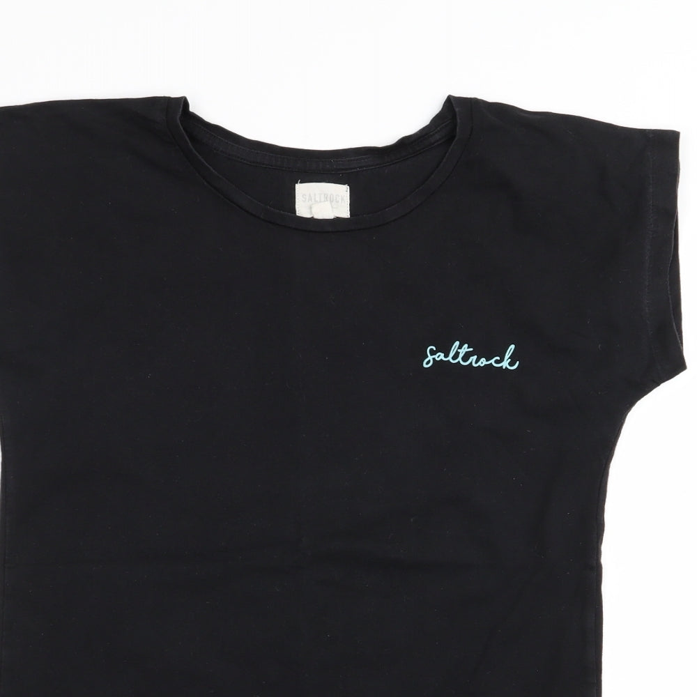salt rock Womens Black   Basic T-Shirt Size 10