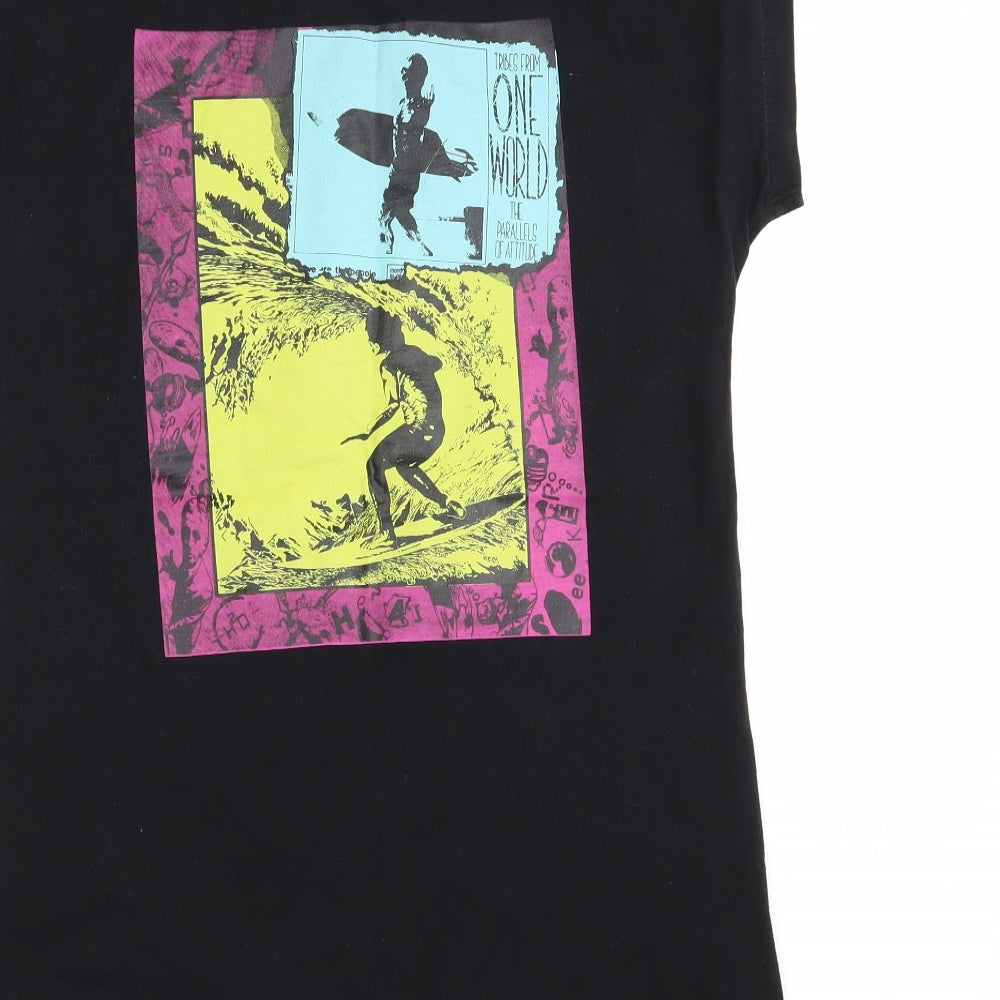 salt rock Womens Black   Basic T-Shirt Size 10