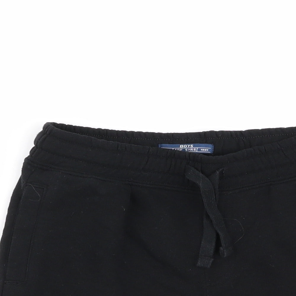 Matalan Boys Black   Sweat Shorts Size 5 Years