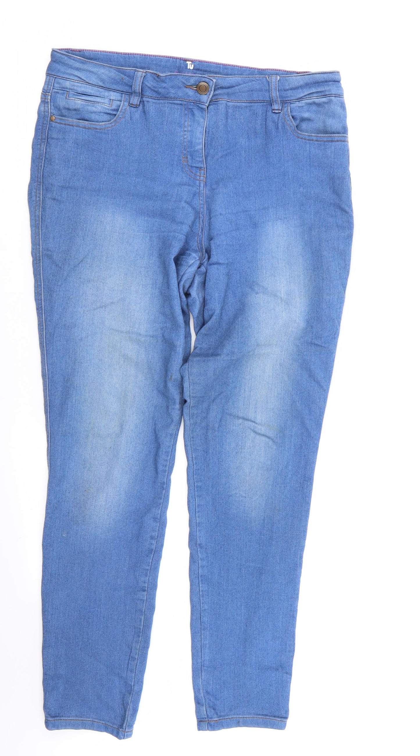 TU Womens Blue   Skinny Jeans Size 16 L31 in