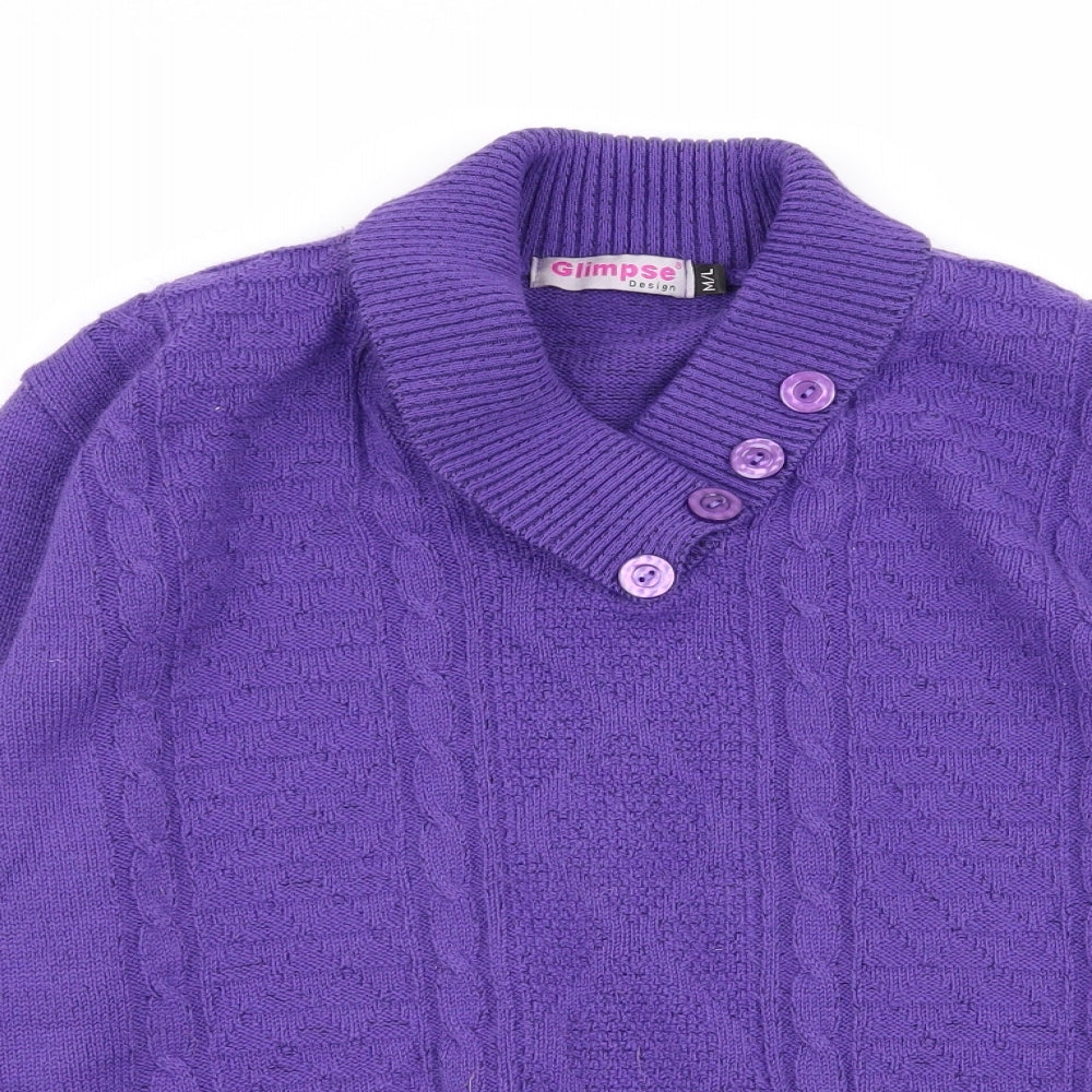 glimpse Womens Purple   Pullover Jumper Size M
