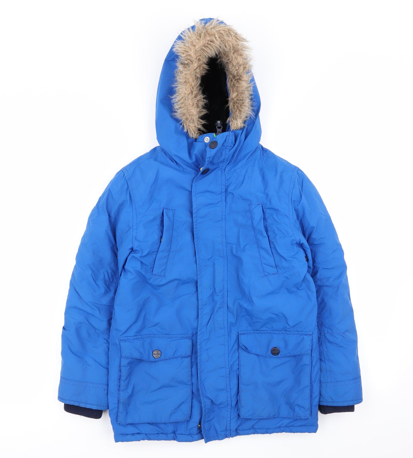 NEXT Boys Blue   Parka Coat Size 8 Years