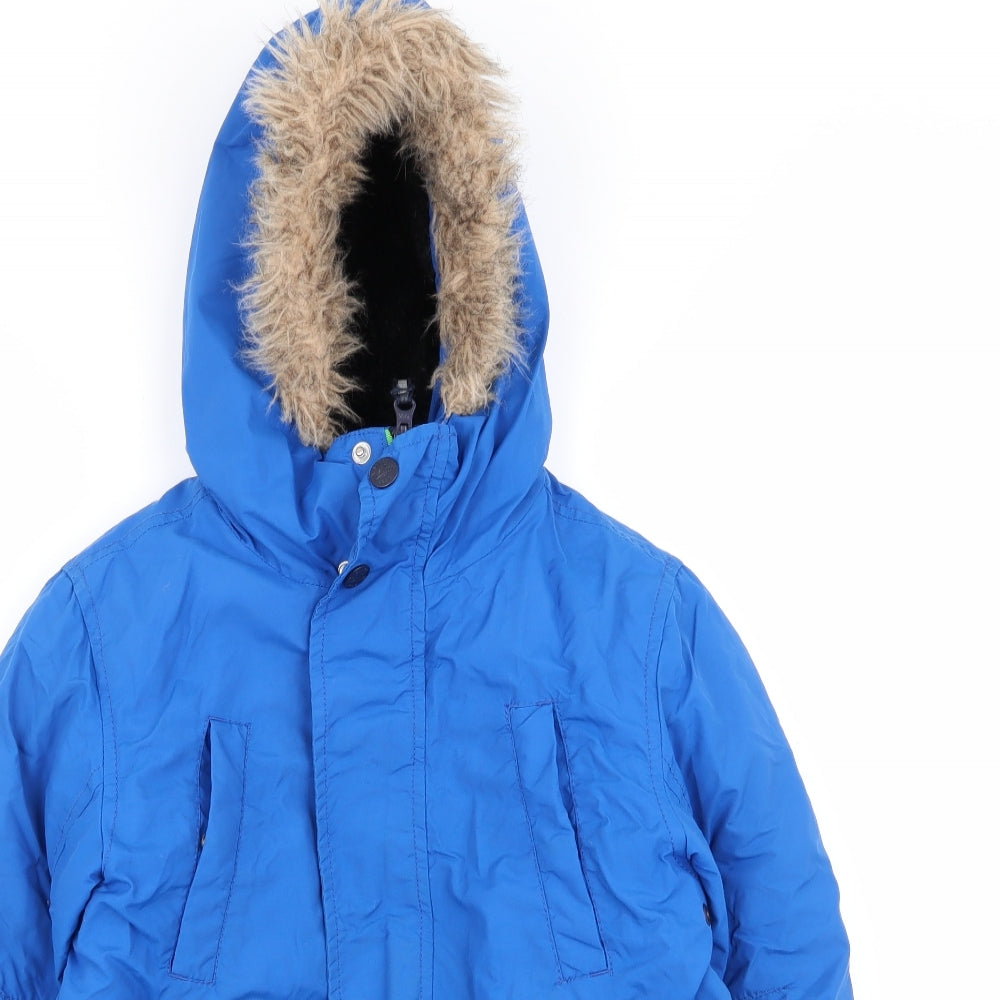 NEXT Boys Blue   Parka Coat Size 8 Years