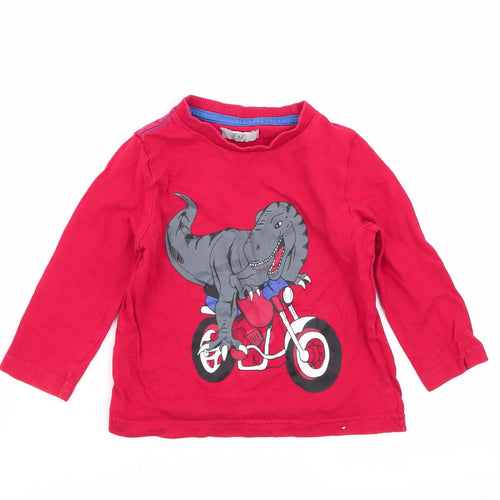 F&F Boys Red Solid  Babydoll Pyjama Top Size 18-24 Months